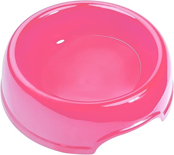 1Pc Solid Color Pet Bowls Candy-Colored Lightweight Plastic Single Bowl Small Dog Cat Pet Bowl Pet Feeding Supplies