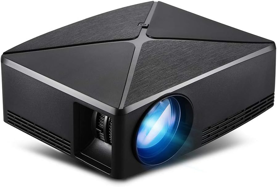 C80 Micro Home Video Projector Office LED Projector HD Multimedia Movie Player Support 1080P Home Theater Entertainment Compatible HDMI/USB/AV/VGA