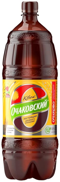Imported Russian Rye Bread Soft Drink Kvass "Ochakovskiy" 2L/67.62oz - Ochakovo Kvas