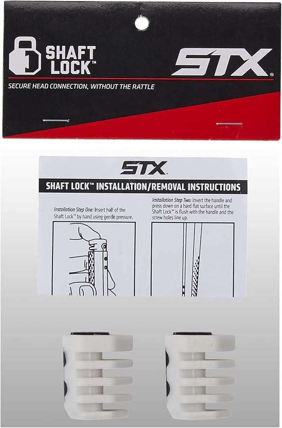 STX unisex adult SPORTING_GOODS Lacrosse Handle Shaft Lock, White/Black, 1 US