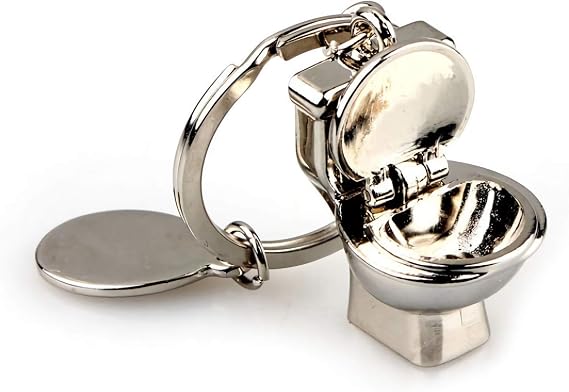 JML Axmerdal Mini Closestool Keychain Toilet Water Closet Key Ring Creative Joke Gift