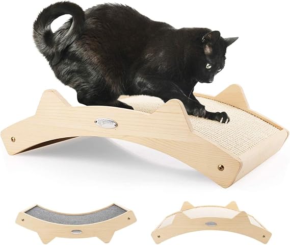 Pecute Double-Sided Sisal Cat Scratcher for Indoor Cats, Durable Sisal