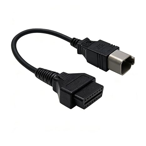 XTPTFABS 6 pin to 16pin CAN OBD2 OBDII Diagnostic Tool Cable Adapter,L:13in | Specific 6Pin Wiring for All BRP Can-Am Vehicles,Fit for ATV UTV Spyder motorcycle diagnostic port,ECU Diagnostic Function