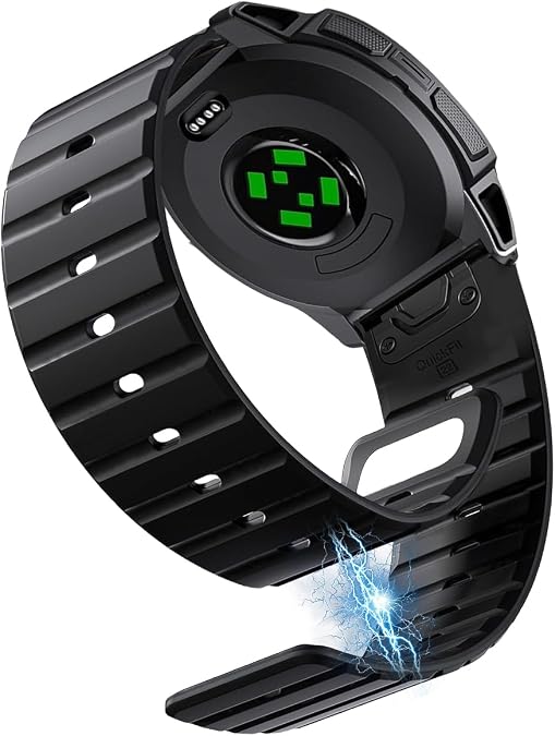 Magnetic Silicone Band Compatible with Garmin Instinct 3/2/Solar/Tactical/Tide/Esports 45mm 50mm,26mm 22MM Quick Fit Release Rugged Instinct Bands for Men Women