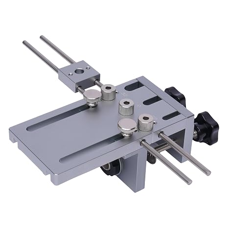 Drilling Template Drilling Template Kit 3-in-1 Hole Jig Kit Dowel Aid Pocket Hole Wooden Dowels Drilling Gauge with Positioning Clip Adjustable Puncher 6/8/10 mm for Fast Accurate Drilling