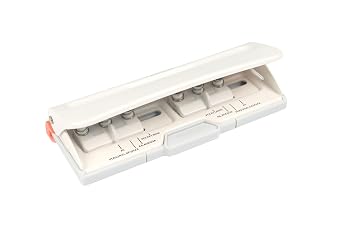 Bira Craft Adjustable 6 Hole Punch, Off White, 8 Sheet Capacity, Mini/Pocket A3/ A4 / A5 / A6 / Agenda/Personal/Deskfax, Performance