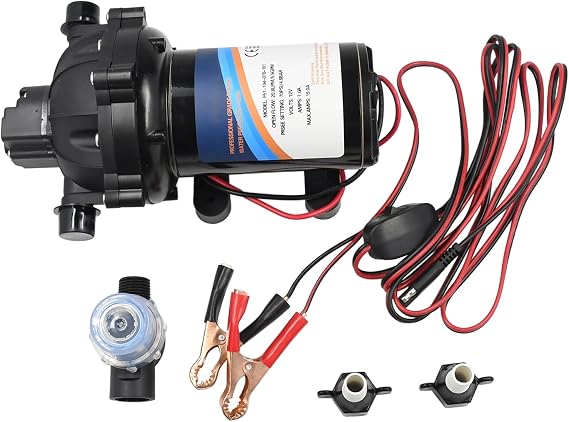 12V 1/2NPT 5.5GPM Diaphragm Pump Kit Wiring Harness EF5500 33-103233-CSK Compatible with Everflo Valley Industries Compatible