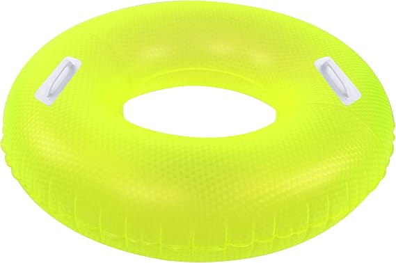 42" Yellow Sparkle Inflatable Swimming Pool Tube Ring Float