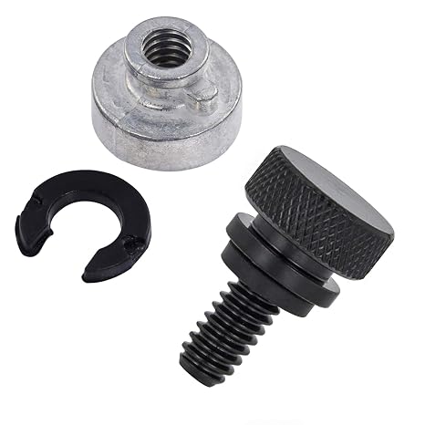 Amazicha Black Stainless Steel Seat Bolt Screw Nut Mount Kit Compatible for Harley Davidson Touring Sportster Softail Dyna 1996-2026