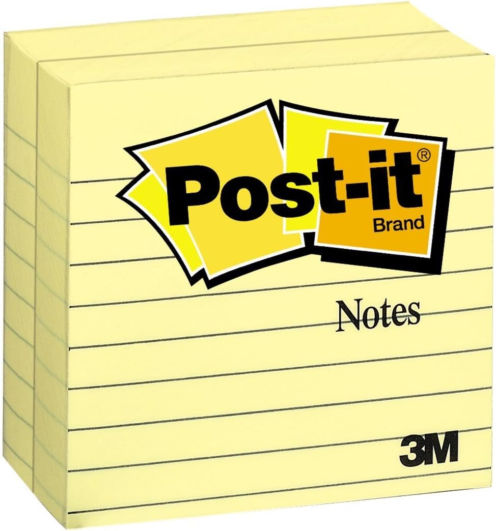 Post-it Notes, 4 in x 4 in, 2 Pads, America’s #1 Favorite Sticky Notes, Canary Yellow, Clean Removal, Recyclable 675-YL-2PK Pack of 8, 16 Count Total