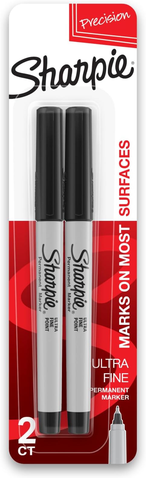 Sharpie 37161PP Black Ultra Fine Point Permanent Marker 2 Count