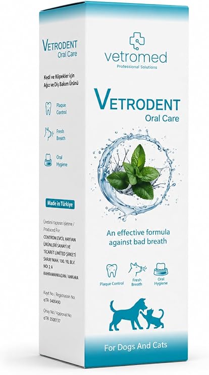 professional solutions Vetrodent Oral Care Kedi ve Köpekler İçin Ağız ve Diş Bakım Solüsyonu 250 ml