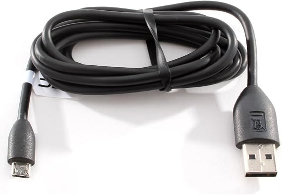 HTC New Original OEM USB Sync Data Cable Charger for HTC One/S/V/X/X+, EVO 4G LTE - Non-Retail Packaging - Black