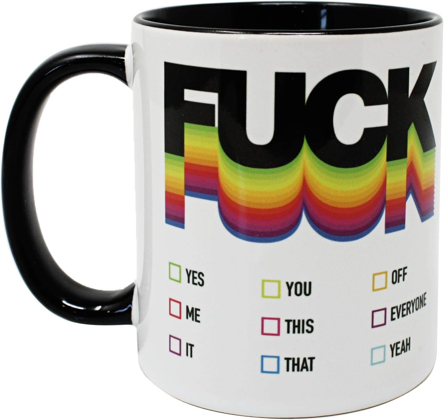 Close Up Mug – Funny Mug to Tick – Gift Idea Coffee Mug Mug Rainbow Design Printed on Both Sides