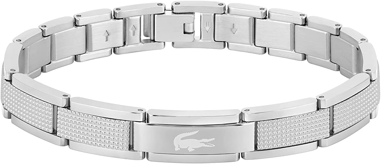 Lacoste Stencil Collection Stainless Steel Bracelet for Men