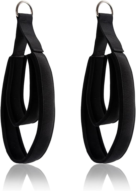 2 Pilates Double Loop Straps for Reformer, Padded Hand and Foot Straps