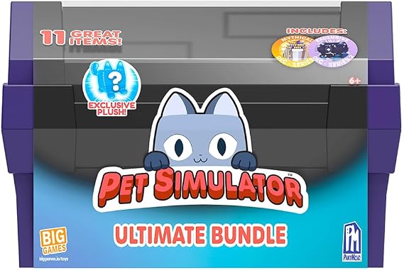 Pet Simulator Tech Treasure Chest Ultimate Bundle (12" Chest w/ 11 Items, Series 2) [Includes DLC]