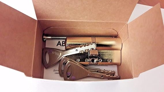 ABLOY CY332T PROTEC 2/ Re-Inforced Version/High Security Cylinder Lock/with 3 Keys and ID Card/Brass Finished (40/40)