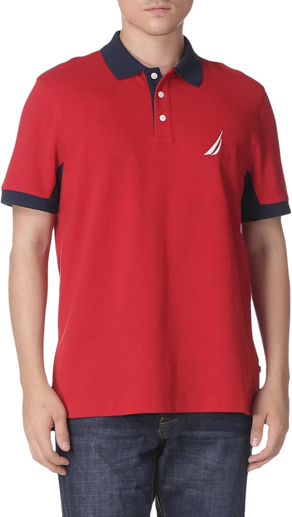 Nautica Men's Classic Fit Short Sleeve Performance Pique Polo Shirt Polo Shirt (Pack of 1)