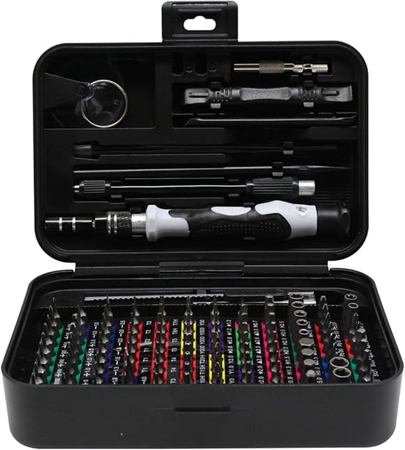 132-in-1 Micro Magnetic Screwdriver Set Mini Precision Screwdriver Set with Color-coded Identification Kit 108 Screwdrivers Bits Small Manual Screw Driver kits for Phone Computer