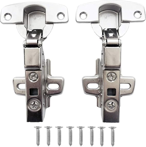Hettich Sensys 8645i TH52 110 Degree Standard Half Overlay Hinges 9071206 with Self Closing Mechanism for Kitchen Cabinet Cupboard Wardrobe Door Buffering Hinge Pack of 2