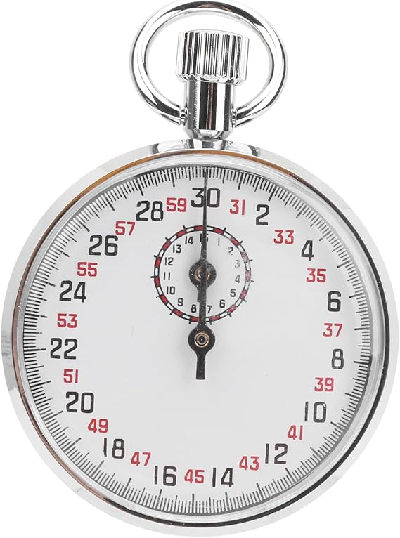 Mechanical Stop Watch, Handheld Sports Chronograph Alarm Mechanical Stopwatch Running Timer for Sports,Competitions,Games,Physics Teaching Equipment