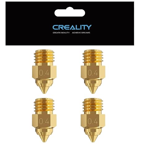 Creality 4PCS 0.4mm Brass Nozzle Kit for Ender 5 Max, 3D Printer 300C High Temperature Resistance Brass Nozzles Kit for Ender 5 Max