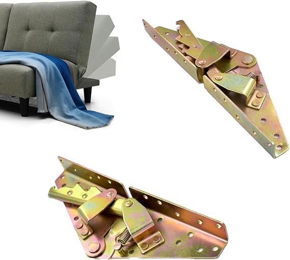 A Pair Color Zinc Sofa Bed Bedding Furniture Murphy Bed Hinges Sofa Bed Hinge Hardware Adjustable Spring Mechanism Triple Click Futon Sleeper