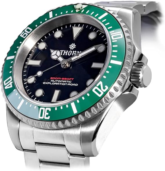 Thorn Titanium Metal with Helium Exhaust Valve Dive Watches Deep Waterproof NH35 Automatic Mechanical Wristwatches