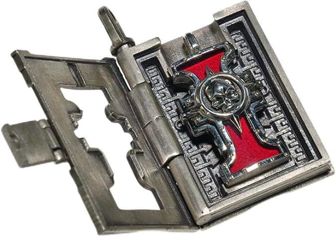 Starforged Book of the Holy Ordos & Seal of Inquisition Warhammer 40K Silver Men's Necklace WH40K