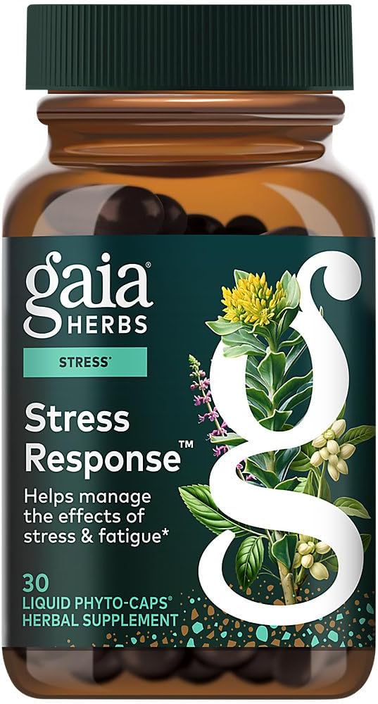 Stress Response with Rhodiola, Ashwagandha Holy Basil (30 Vegetarian Liquid Capsules)
