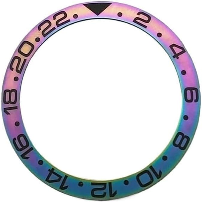 38mm Color Ceramic Bezel Insert, Embossed Bezel Ring for NH35 NH36 Movement Watch Cases & Parts Repair Tools & Kits