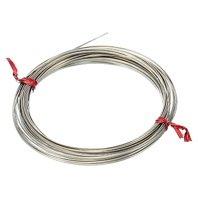 PATIKIL Half Round Craft Wire, 1Pcs 20Gauge0.8x0.4mm Diameter 6m19.68ft Half Hard Nickel Silver Wire for Jewelry Making Beading Wires Wrapping