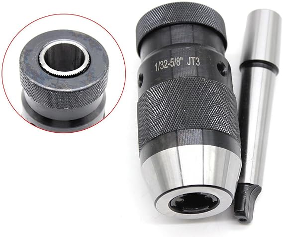 Heavy Duty 1/32-5/8" Drill Press Chuck Keyless JT3 Mount + JT3-2MT Tanged Arbor