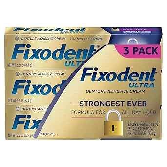 Fixodent Ultra Max Hold Dental Adhesive 2.2 oz. 3 pk.