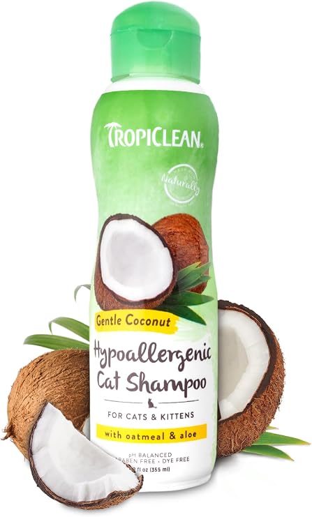 TropiClean Gentle Kitten & Cat Shampoo, 12oz