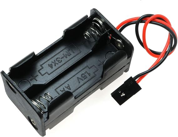 E-outstanding Receiver Battery Pack 4 Cell AA Battery Holder Case withJR Plug/3 Pin Servo Connector