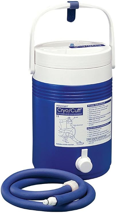 AIRCAST Cryo/Cuff™ Gravity Cooler – Gravity‑Fed Cold & Focal Compression Therapy System, Ideal for Post‑Op Recovery, Trauma & Home Use (Includes Tube Assembly & Insulation Disk)