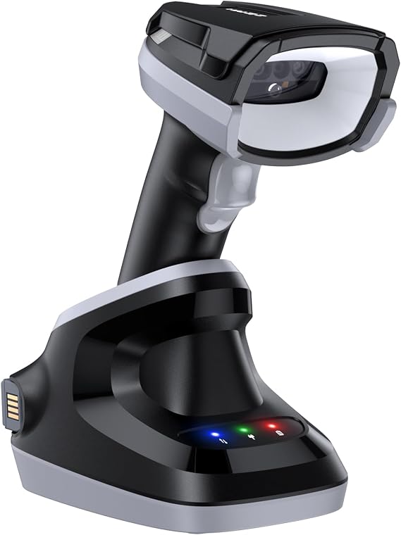 TEEMI TMSL-59CR Industrial Bluetooth Barcode Scanner with USB Cradle | with Spare Battery, Megapixel CMOS Sensor, IP65 Dust, Water & Drop Resistant, Long-Range 2D QR Reader, Data Formatting