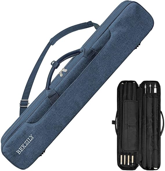 Pool Cue Billiard Stick Carrying Case (Blue)