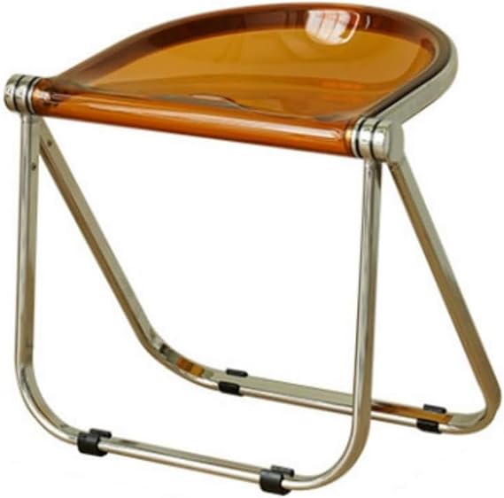 Modern Acrylic Armless Folding Chair,Plastic Foldable Chair with Metal Frame,Portable Dining Chairs,Backless Event Chairs for Home,Office,Living Room,Dining Room,Outdoor