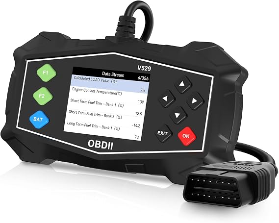 OBD2 Scanner Diagnostic Tool, Professional Automotive Scanner with Battery Test, Check Engine Light Code Reader, Data Stream, I/M Readiness, Modes 6 & 8, for All OBD II Vehicles Since 1996