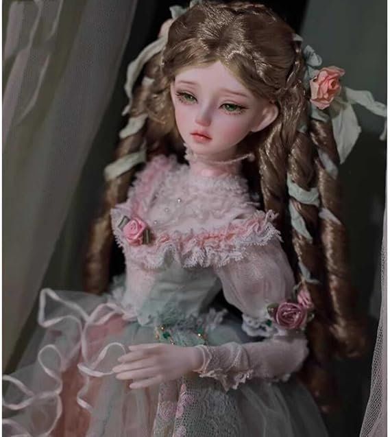 Elegant 1/4 BJD Doll Full Set, 44cm/17.32in Princess SD Doll, Handcrafted Exquisite Collectible Ball Jointed Doll, Premium Resin