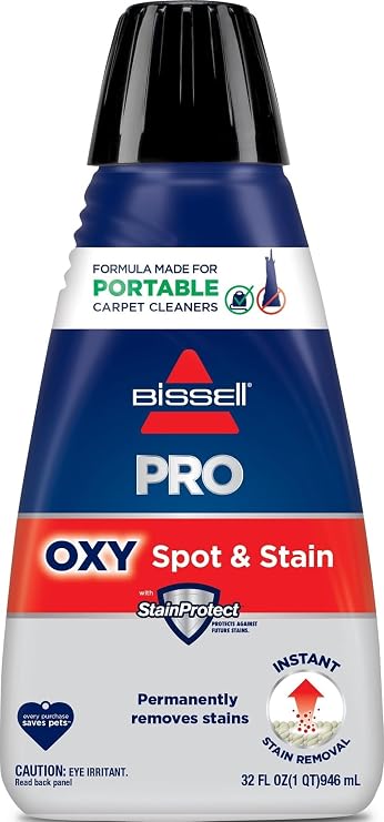 Bissell Professional Spot and Stain + Oxy Portable Machine Formula, 32 oz, Single, 32 Fl Oz