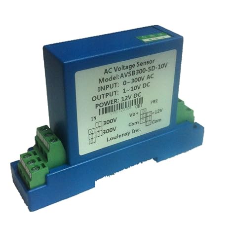 AC Voltage Transducer Voltage Sensor Transmitter Transformer Input 0-500V AC Output 0-5V DC