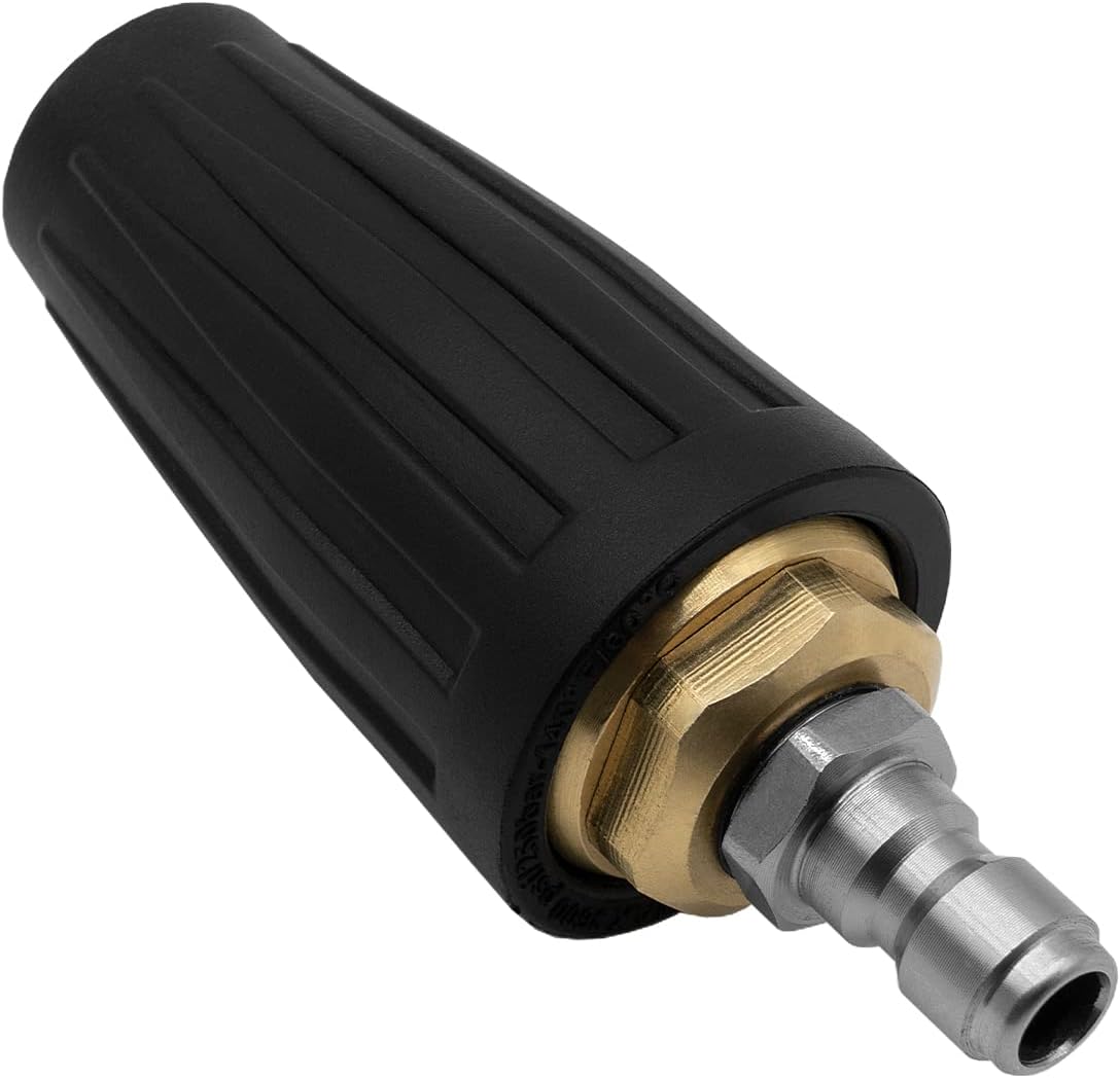 High Pressure Washer Rotating Turbo Nozzle - 14" Quick Connect Spray Tip for Powerful Cleaning