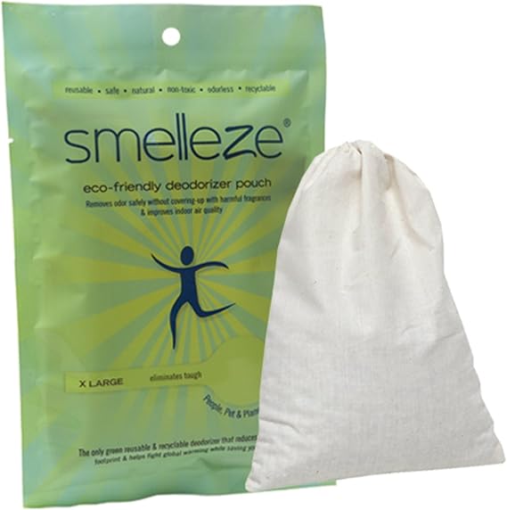 SMELLEZE Reusable Book Smell Removal Deodorizer Pouch - for up to 12 books | Rids Odor Without Chemicals in 12 Books/Time