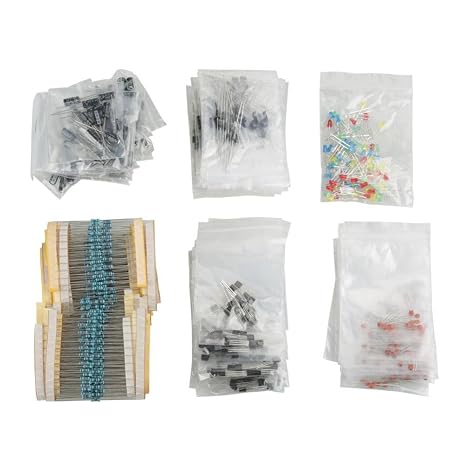 Electronic Components Set LED Diodes Transistor Electrolytic Capacitors Resistors Kit Accessories Reusable Packaging socialme-eu