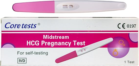 Early Detection Pregnancy Test Stick (1 Count) - Over 99% Accurate Midstream HCG Home Kit - Fast 5-Minute Results - Easy & Hygienic (No Cup Needed)