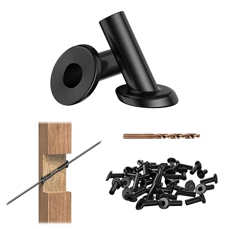 40 Pack 30 Degree Black Cable Railing Angle Beveled Protector Sleeves for 1/8" 5/32" 3/16", T316 Stainless Steel Protective Sleeves for Wood/Composite Posts, Cable Railing Hardware Kit, MY30